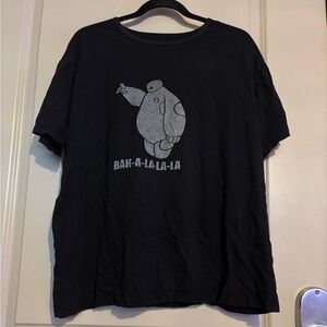 Black Big Hero 6 Baymax Graphic T-Shirt